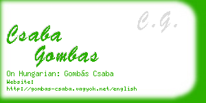 csaba gombas business card