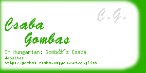 csaba gombas business card
